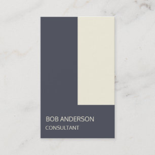 Carte De Visite Consultant d'affaires Géométrique Moderne Indigo