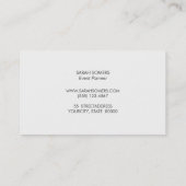 Carte De Visite Consultant de Mariage officiel Blanc (Dos)