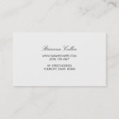 Carte De Visite Consultant de Mariage officiel simple Argent rayé (Dos)