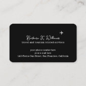 Carte De Visite Consultant de voyage Worldmap b&w (Dos)