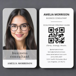 Carte de visite consultant d'entreprise avec QR Co