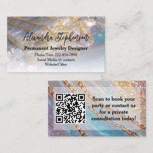 Carte De Visite Consultant designer de joaillerie permanente Éléga