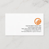 Carte De Visite Consultant d'icônes des services logistiques (Dos)