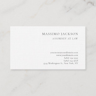 Carte De Visite Consultant Droit Ligne Premium Noir et Blanc