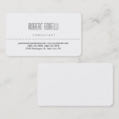 Carte de visite consultant du coin arrondi blanc (Devant / Derrière)