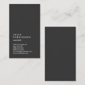 Carte De Visite Consultant du gestionnaire de tendance gris foncé (Devant / Derrière)