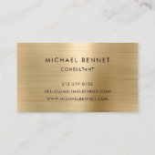 Carte De Visite Consultant du logo de Modern Gold Business (Dos)