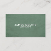 Carte De Visite Consultant écologique élégant texturé classique (Devant)