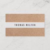 Carte De Visite Consultant en bande gris clair Kraft imprimée mini (Devant)