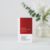 Carte de visite consultant en bande rouge blanche (Debout devant)