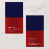 Carte de visite consultant en bleu foncé clair (Devant / Derrière)