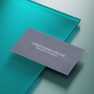 Carte De Visite Consultant en bleu texturé simple et simple