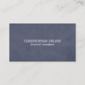 Carte De Visite Consultant en bleu texturé simple et simple (Devant)
