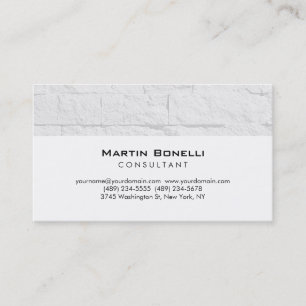 Carte de visite consultant en briques blanches à m