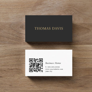Carte De Visite Consultant en code QR élégant minimaliste