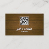 Carte De Visite Consultant en code QR en bois élégant (Devant)