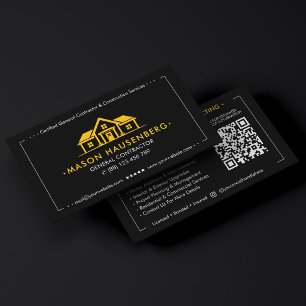 Carte De Visite Consultant en construction Entrepreneur général Ja