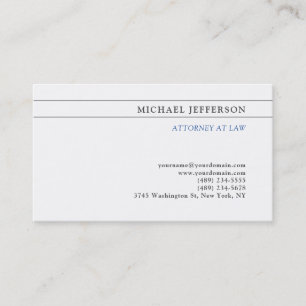 Carte De Visite Consultant en droit noir et blanc Profession