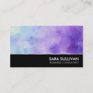 Carte De Visite Consultant en entreprise aquarelle élégante