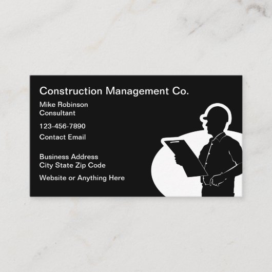 Carte De Visite Consultant en gestion de la construction (Devant)