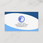 Carte De Visite Consultant en gestion des courbures bleues minimal (Dos)