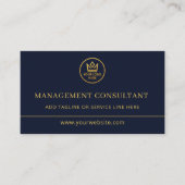 Carte de visite consultant en gestion Logo QR Code (Devant)