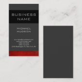 Carte de visite consultant en gris rouge clair ver (Devant / Derrière)