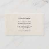 Carte De Visite Consultant en gris simple Cool élégant (Dos)