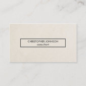 Carte De Visite Consultant en gris simple Cool élégant (Devant)