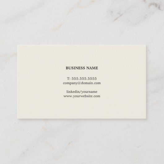 Carte De Visite Consultant en gris texture simple et élégant (Dos)