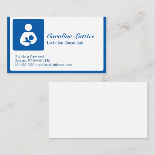 Carte De Visite Consultant en lactation (Devant / Derrière)