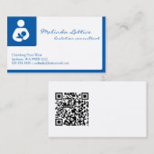 Carte De Visite Consultant en lactation avec code QR (Devant / Derrière)