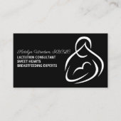 Carte De Visite Consultant en lactation Expert en allaitement Noir (Devant)