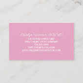 Carte De Visite Consultant en lactation Expert en allaitement rose (Dos)