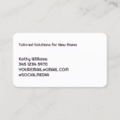 Carte De Visite Consultant en lactation pour l'allaitement (Dos)