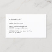 Carte De Visite Consultant en lin texturé simple et élégant (Dos)