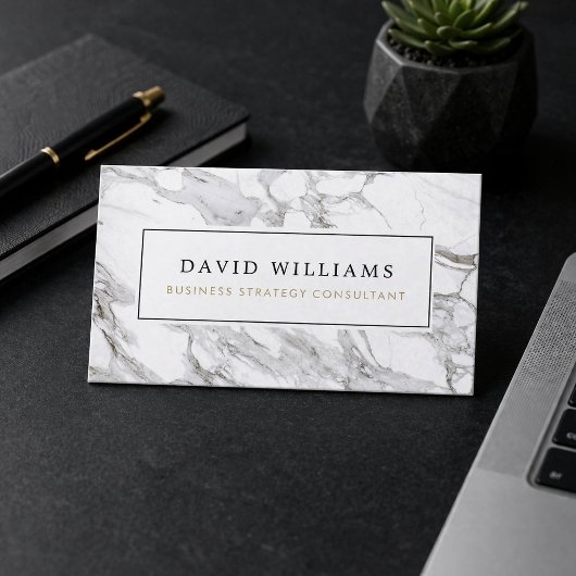 Carte De Visite Consultant en marbre minimal