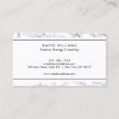 Carte De Visite Consultant en marbre minimal (Dos)