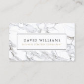 Carte De Visite Consultant en marbre minimal (Devant)