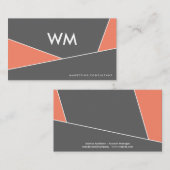 Carte De Visite Consultant en marketing | Blocs de couleurs modern (Devant / Derrière)