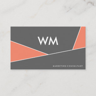 Carte De Visite Consultant en marketing   Blocs de couleurs modern