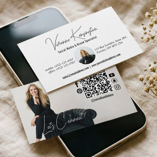 Carte De Visite Consultant en marketing des médias sociaux minimal