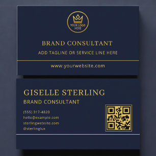 Carte de visite consultant en marque Code QR Logo