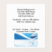 Carte De Visite Consultant en matière d'agent de voyage (Intérieur déplié)
