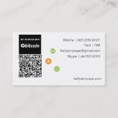 Carte De Visite Consultant en matière de Bitcoin (Dos)