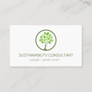 Carte De Visite Consultant en matière de développement durable du