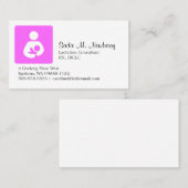Carte De Visite Consultant en matière de lactation (Devant / Derrière)