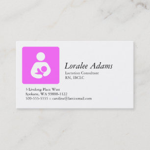 Carte De Visite Consultant en matière de lactation