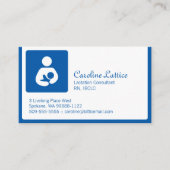 Carte De Visite Consultant en matière de lactation (Devant)