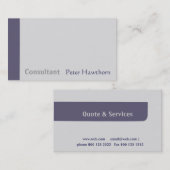 Carte De Visite Consultant en matière de Minimalistic Unique (Devant / Derrière)